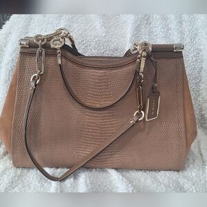 Coach Madison Pinnacle Embossed Lizard Shoulder Bag